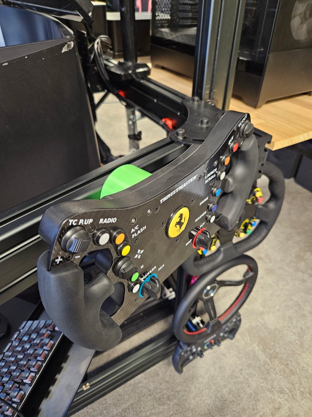 Thrustmaster Wheel Rim | Wall / Aluminum Sim Cockpit Mount