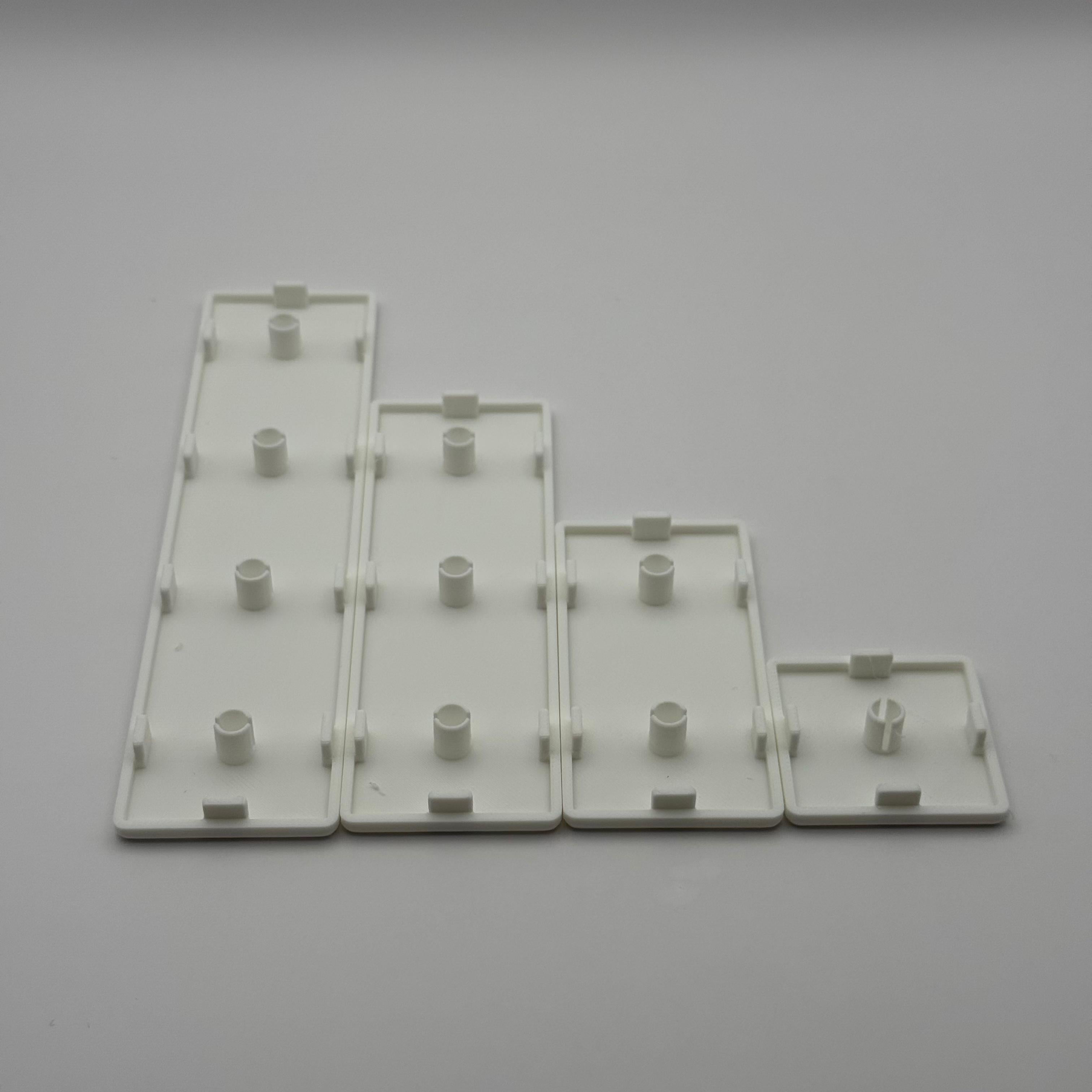 Custom Coloured Aluminium Profile Ends Pack of 4