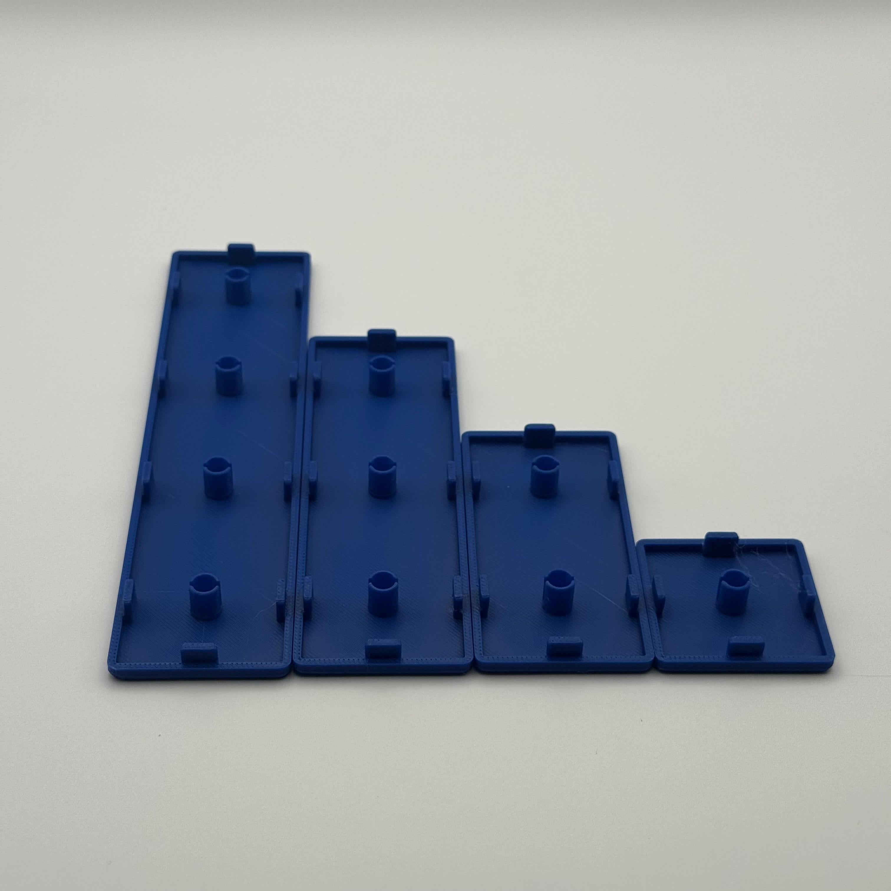 Custom Coloured Aluminium Profile Ends Pack of 4