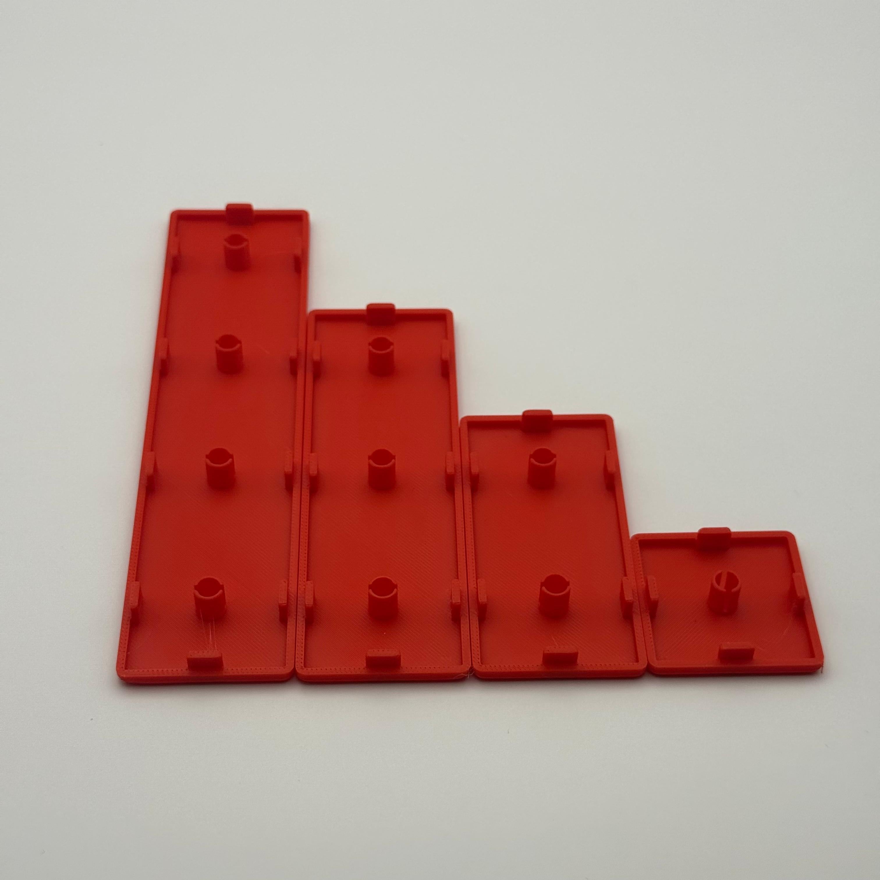 Custom Coloured Aluminium Profile Ends Pack of 4